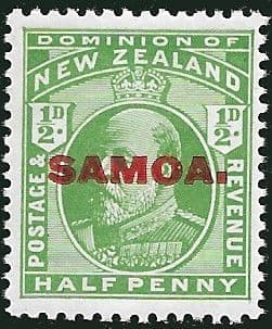 Samoa 1914 King Edward VII Overprint SG 115  Fine Mint