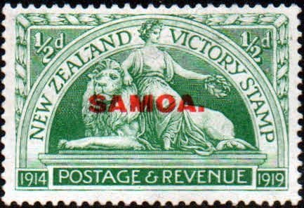 Samoa 1920 Victory Overprint SG 143 Fine Mint