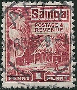 Samoa 1921 Native Hut SG 154 Fine Used