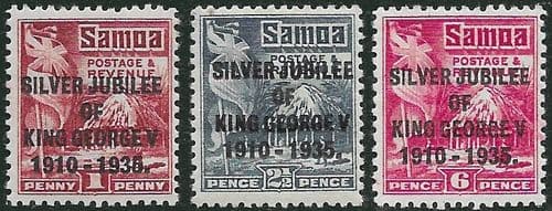 Samoa 1935 King George V Silver Jubilee Set Fine Mint