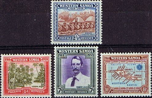 Samoa 1939 25th Anniversary of New Zealand Control Set Fine Mint