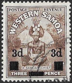 Samoa 1940 SG 199 Surcharged Fine Used