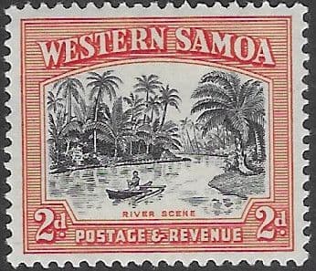 Samoa 1944 SG 202 River Scene Fine Mint