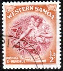 Samoa 1952 SG 219 Making Siapo Fine Used
