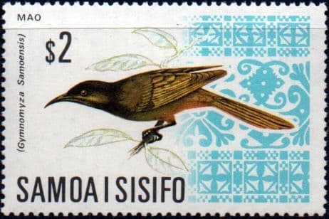 Samoa 1967 Decimal currency SG 290  Black-breasted Honeyeater Bird Fine Mint
