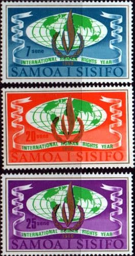 Samoa 1968 Human Rights Set Fine Mint