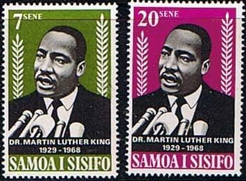 Samoa 1968 Martin Luther King Set Fine Mint