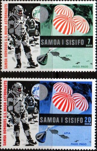 Samoa 1969 First Man on the Moon Set Fine Mint