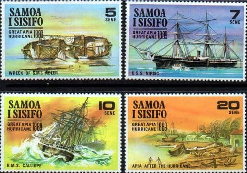 Samoa 1970 Great Apia Hurricane of 1889 Set Fine Mint