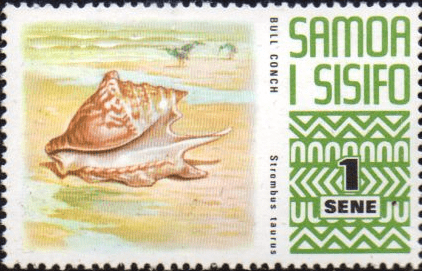 Samoa 1972 SG 390 Bull Conch Shell Fine Mint