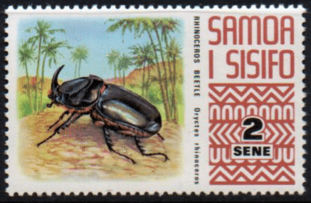 Samoa 1972 SG 391 Rhinoceros Beetle Fine Mint