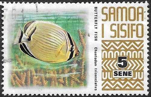 Samoa 1972 SG 394 Butterfly Fish Fine Used