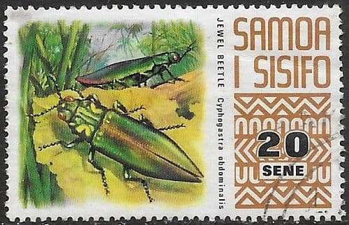 Samoa 1972 SG 397 Jewel Beetle Fine Used