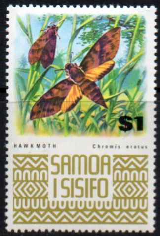 Samoa 1972 SG 399 Hawk Moth Fine Mint