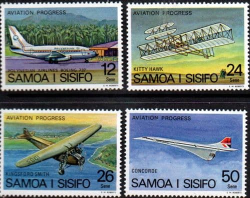 Samoa 1978 Aviation Progress Set  Fine Mint