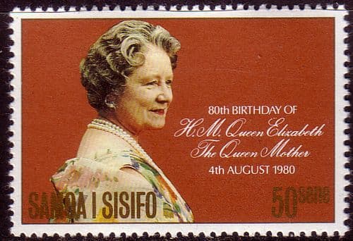 Samoa 1980 Queen Mothers 80th Birthday Fine Mint
