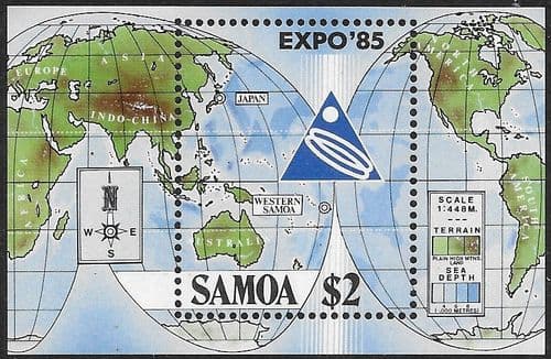 Samoa 1985 Expo ’85 World Fair, Japan  SG MS 705  Fine Mint