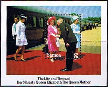 Samoa 1985 Queen Mother Life and Times Miniature Sheet Fine Mint