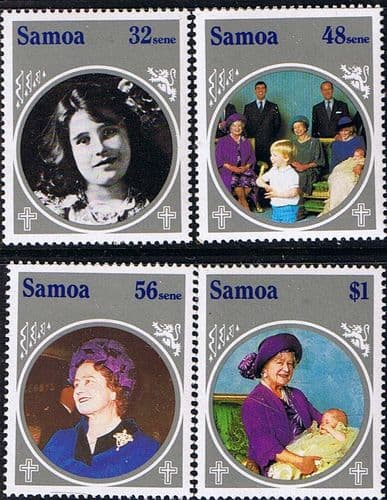 Samoa 1985 Queen Mother Life and Times Set Fine Mint