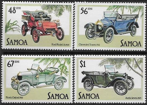 Samoa 1985 Veteran and Vintage Cars Set Fine Mint