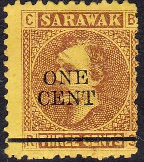 Sarawak 1889 SG  27 Sir Charles Brooke Surcharged Fine Mint