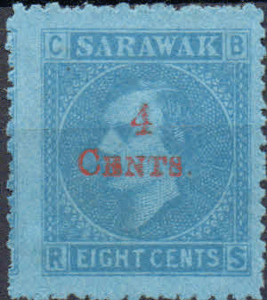 Sarawak 1899 SG 35 Sir Charles Brooke Surcharged Fine Mint