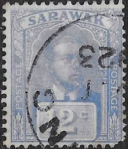 Sarawak 1922 Sir Charles Vyner Brooke Head SG 70 Fine Used