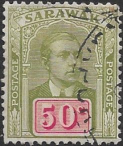 Sarawak 1928 Sir Charles Vyner Brooke Head SG 89 Fine Used