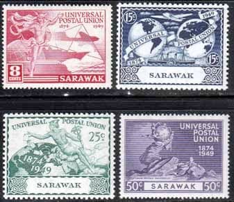 Sarawak 1949 Universal Postal Union Set Fine Mint