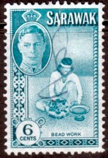 Sarawak 1950 SG 175 Bead Work Fine Mint