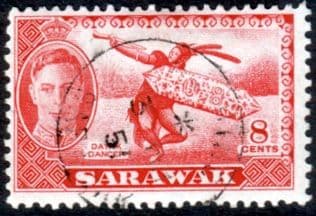Sarawak 1950 SG 176 Dayak Dancer Fine Used
