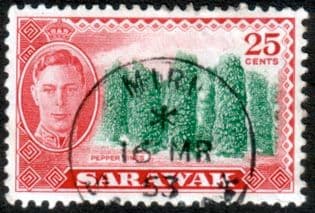 Sarawak 1950 SG 181 Pepper Vines Fine Used