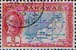 Sarawak 1950 SG 184 Map Fine Used