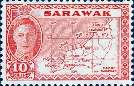 Sarawak 1952 Map SG 186 Fine Mint
