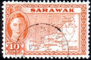 Sarawak 1952 Map SG 186 Fine Used
