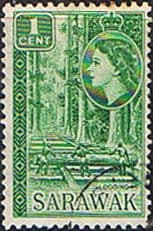 Sarawak 1955 SG 188 Logging Fine Used