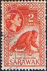 Sarawak 1955 SG 189 Orang Utan Fine Used