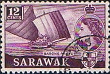 Sarawak 1955 SG 194 Boat Barong Panau Fine Used