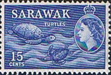 Sarawak 1955 SG 195 Animals Turtles Fine Mint