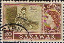 Sarawak 1955 SG 196 Melanau Basket Making Fine Used