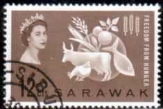 Sarawak 1963 Freedom From Hunger Fine Used