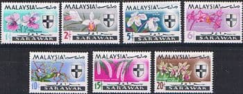Sarawak 1965 Flowers Orchids Set Fine Mint