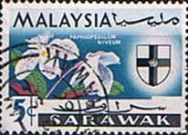 Sarawak 1965 Flowers Orchids SG 214 Fine Used