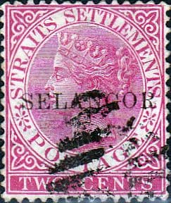 Selangor 1885 Stamp of Straits Settlements Overprinted SG 34 Fine Used