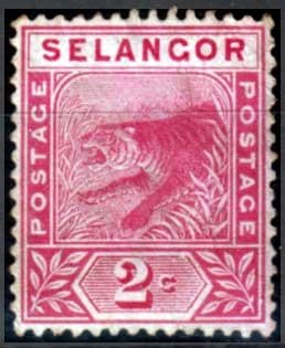 Selangor 1891 SG 50 Tiger Fine Mint