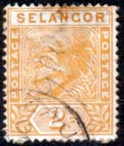 Selangor 1891 SG 51 Tiger Fine Used