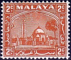 Selangor 1935 Mosque at Klang SG 70 Fine Mint