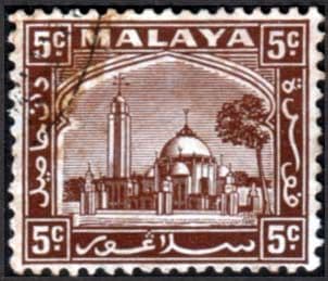 Selangor 1935 Mosque at Klang SG 73 Fine Used