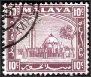 Selangor 1935 Mosque at Klang SG 76 Fine Used