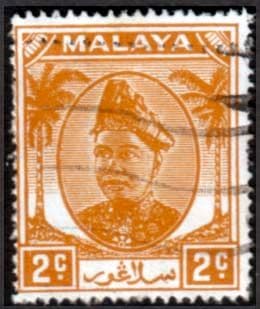 Selangor 1949 Sultan Sultan Hisam-ud-Din Alam Shah SG 91 Fine Used